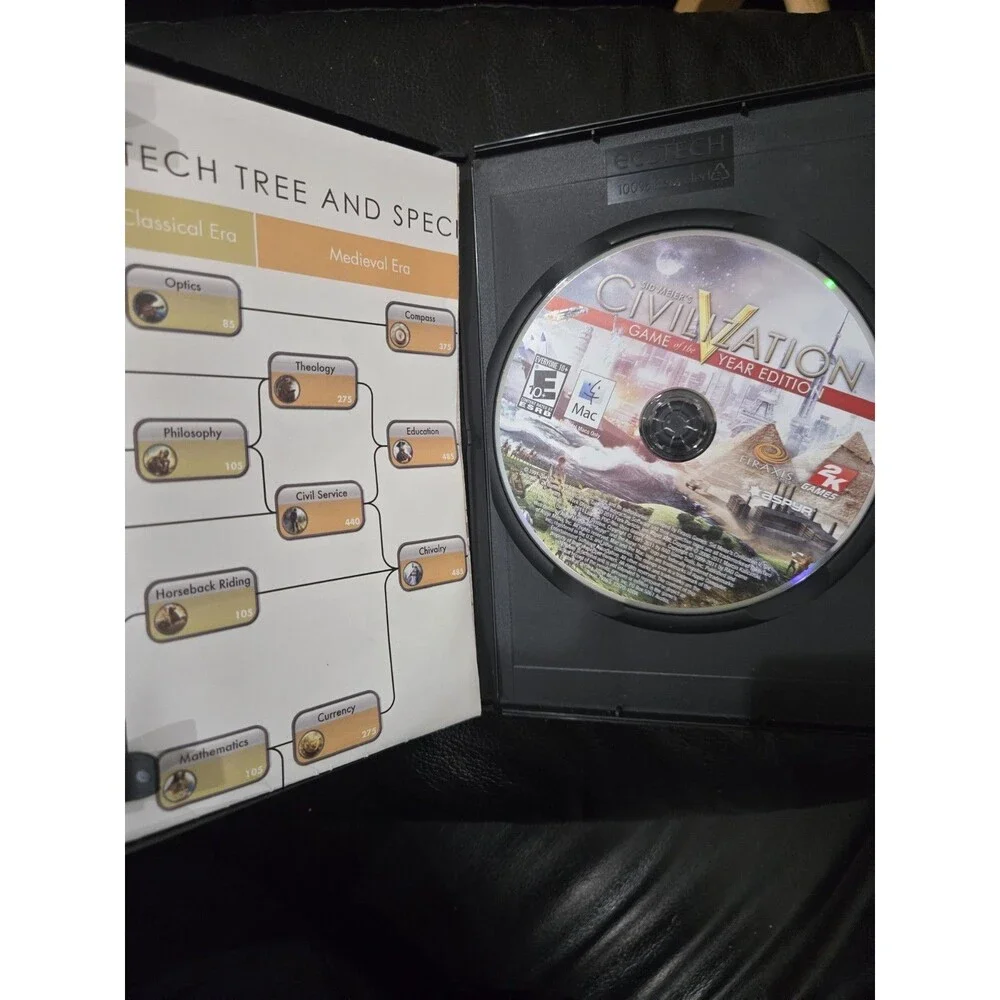 Sid Meier's Civilization IV (Civ 4) PC Video Game- Complete CIB Incl Tree Chart
